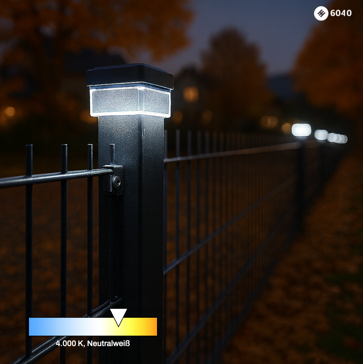 6040 Solar Zaunleuchte LED